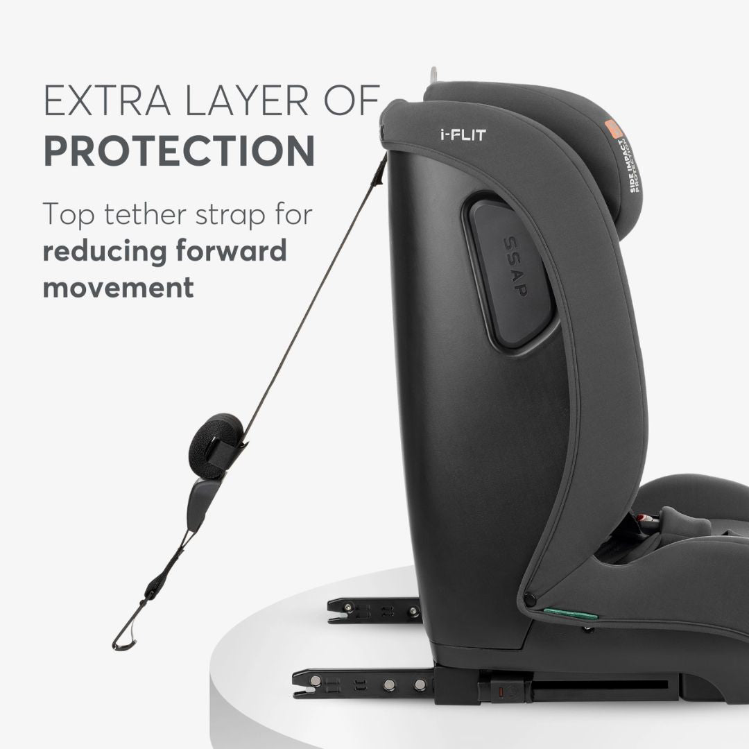 KikkaBoo® Otroški avtosedež i-Flit i-SIZE (76-150 cm) Dark Grey KikkaBoo