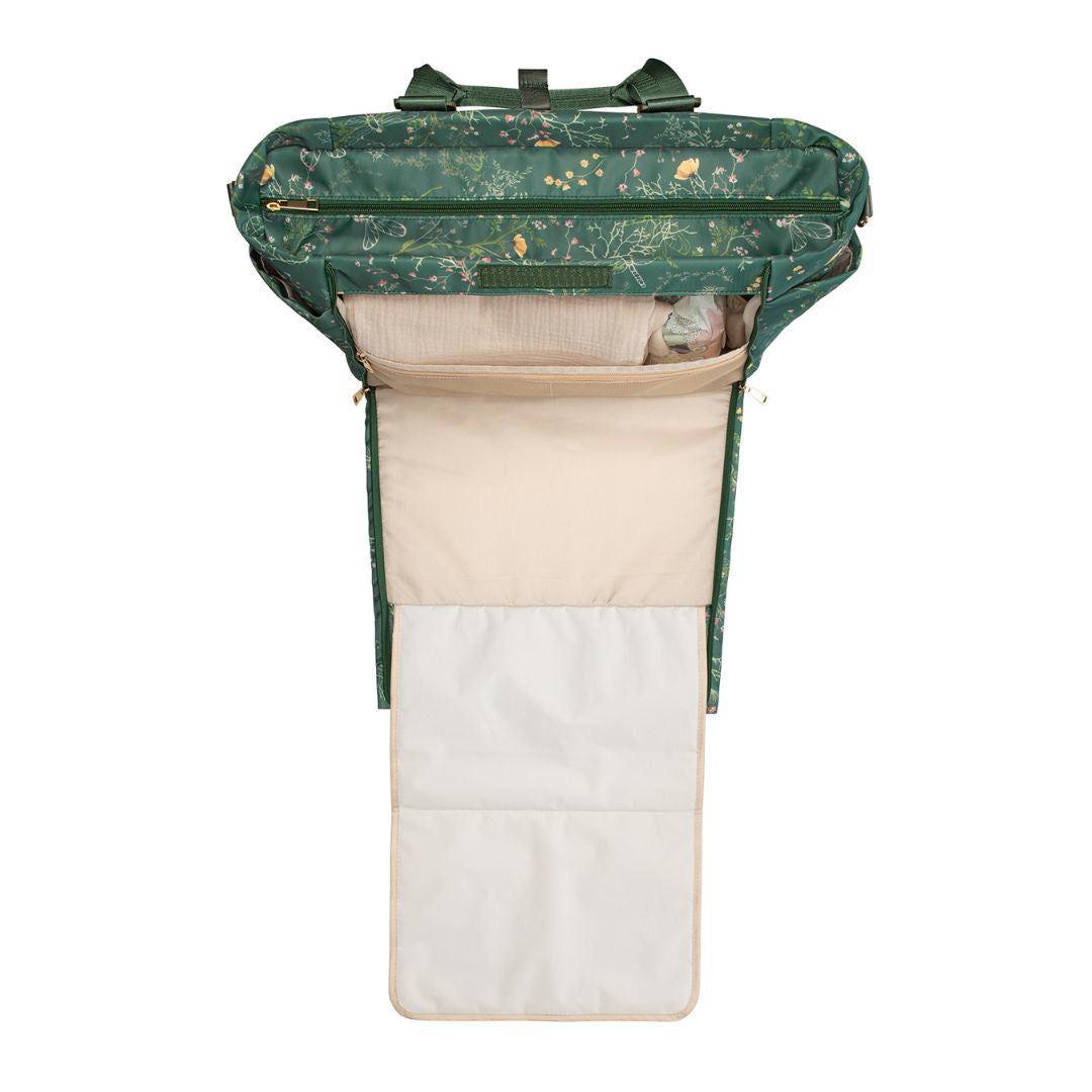 KikkaBoo® Previjalna torba Florence Secret Garden Green KikkaBoo