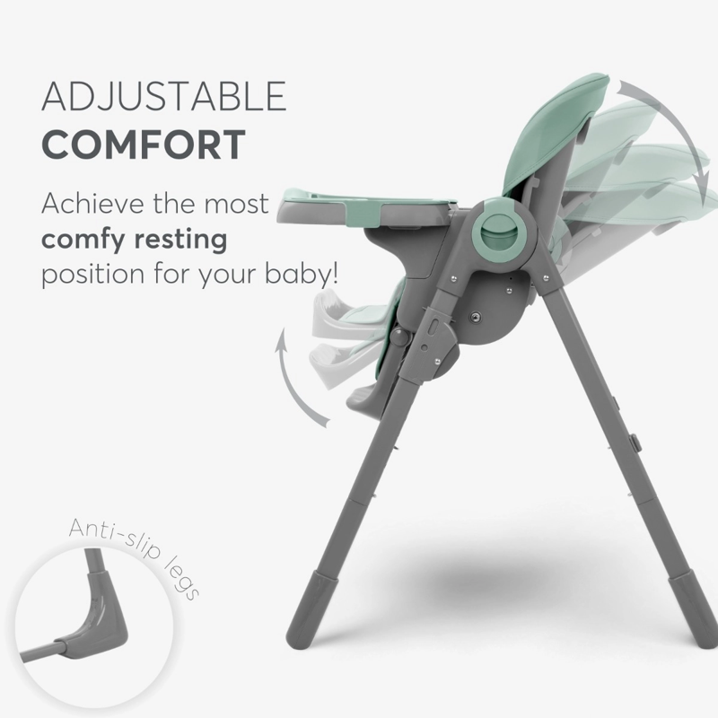 KikkaBoo® Otroški stol za hranjenje Comfy+ Mint KikkaBoo