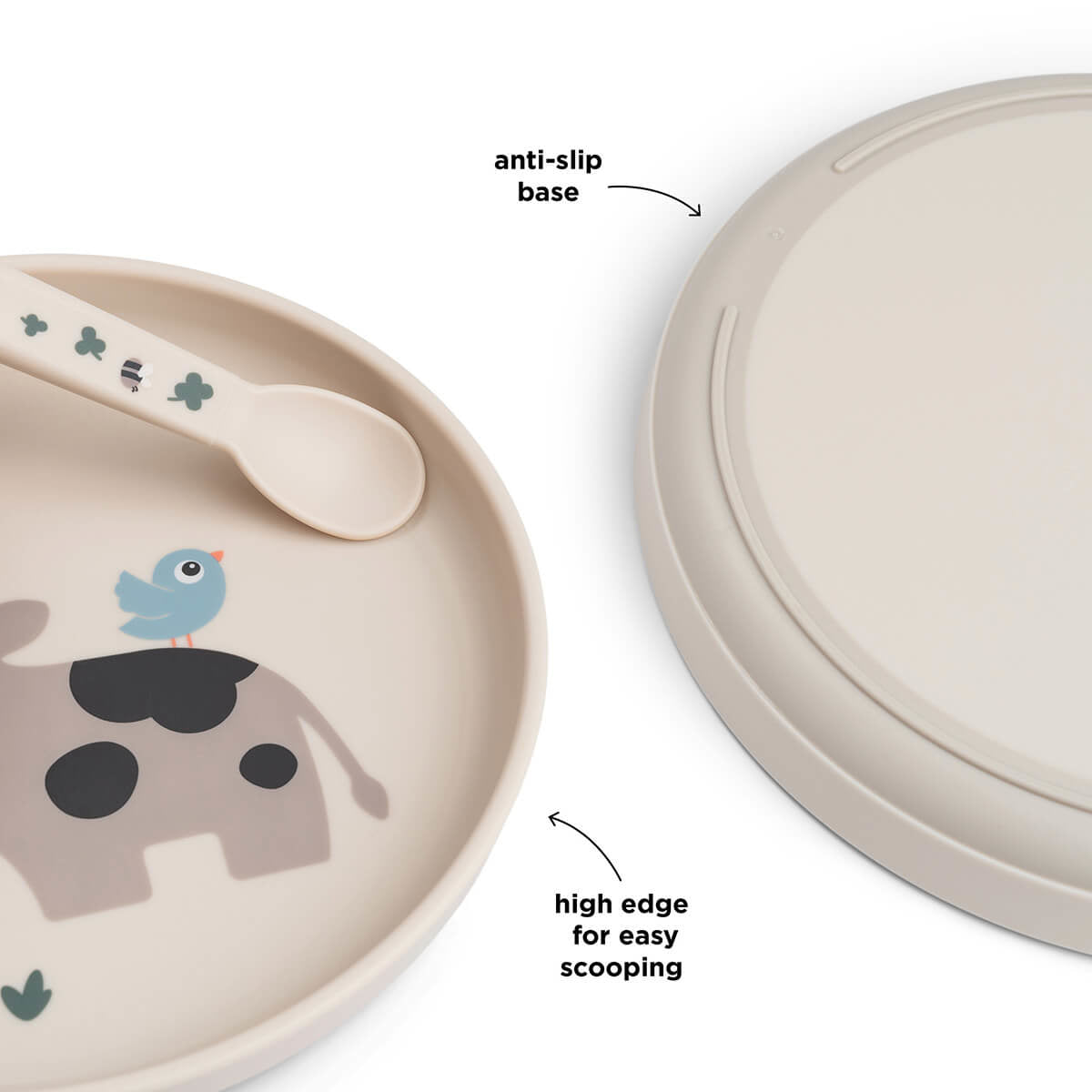 Done by Deer® Otroški krožnik Foodie Tiny Farm Sand Done by Deer