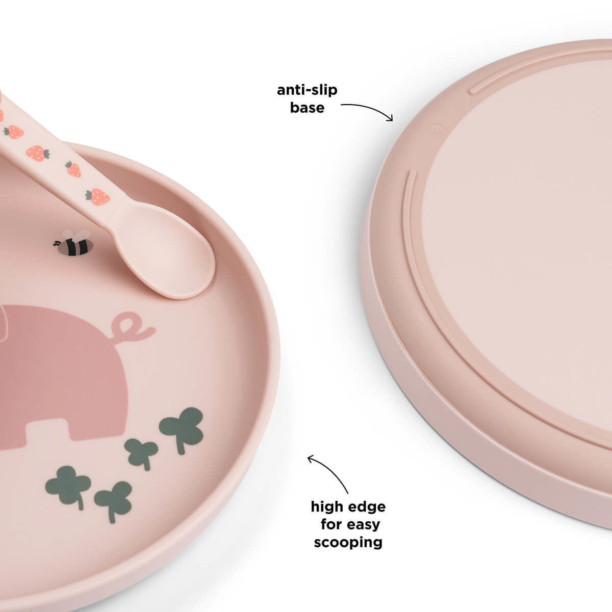 Done by Deer® Otroški krožnik Foodie Tiny Farm Powder Done by Deer