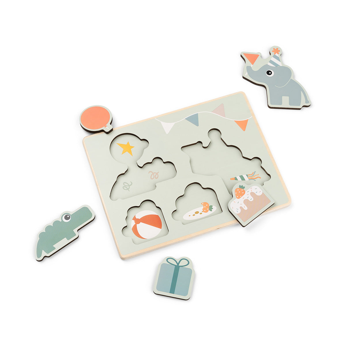 Done by Deer® Prva lesena sestavljanka Celebration Done by Deer