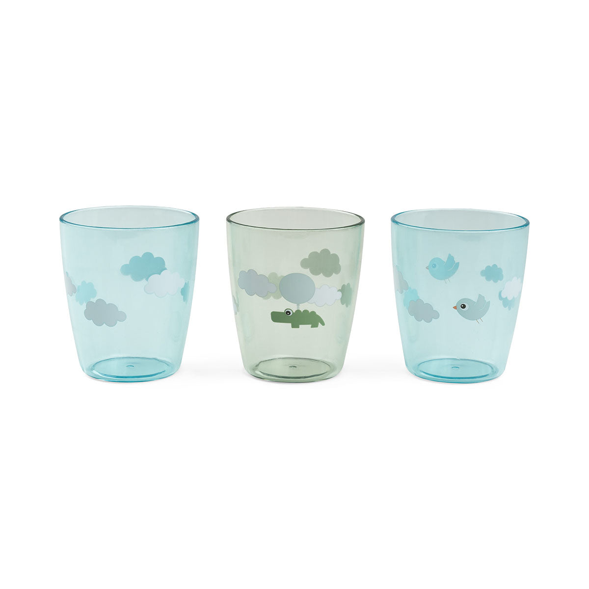 Done by Deer® Set 3 kozarčkov Yummy Happy Clouds Green Done by Deer