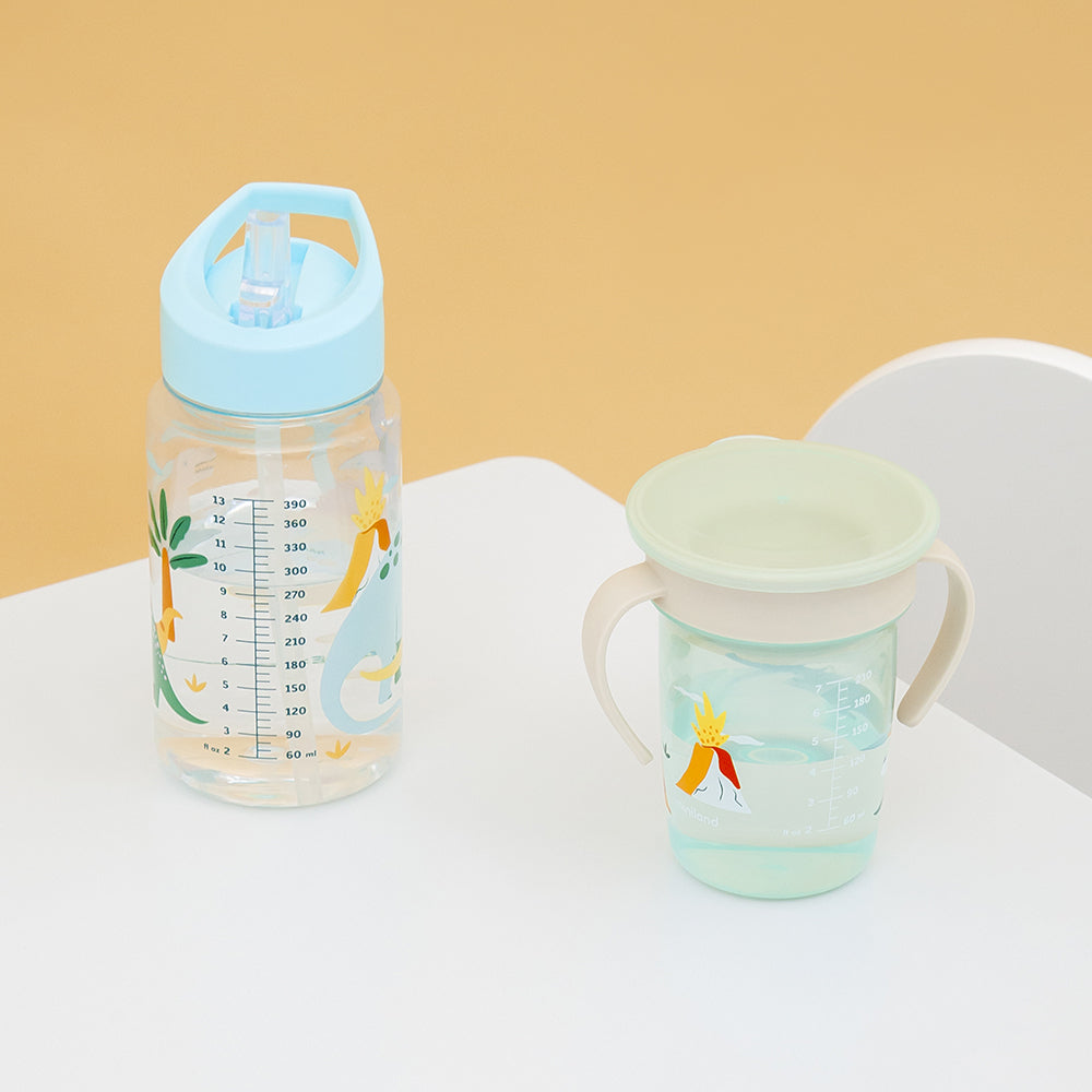 Miniland® Steklenička s slamico 450ml Jurassic Dinosaur Miniland