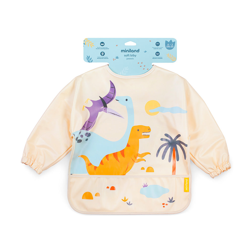 Miniland® Otroški slinček z rokavi Jurassic Miniland