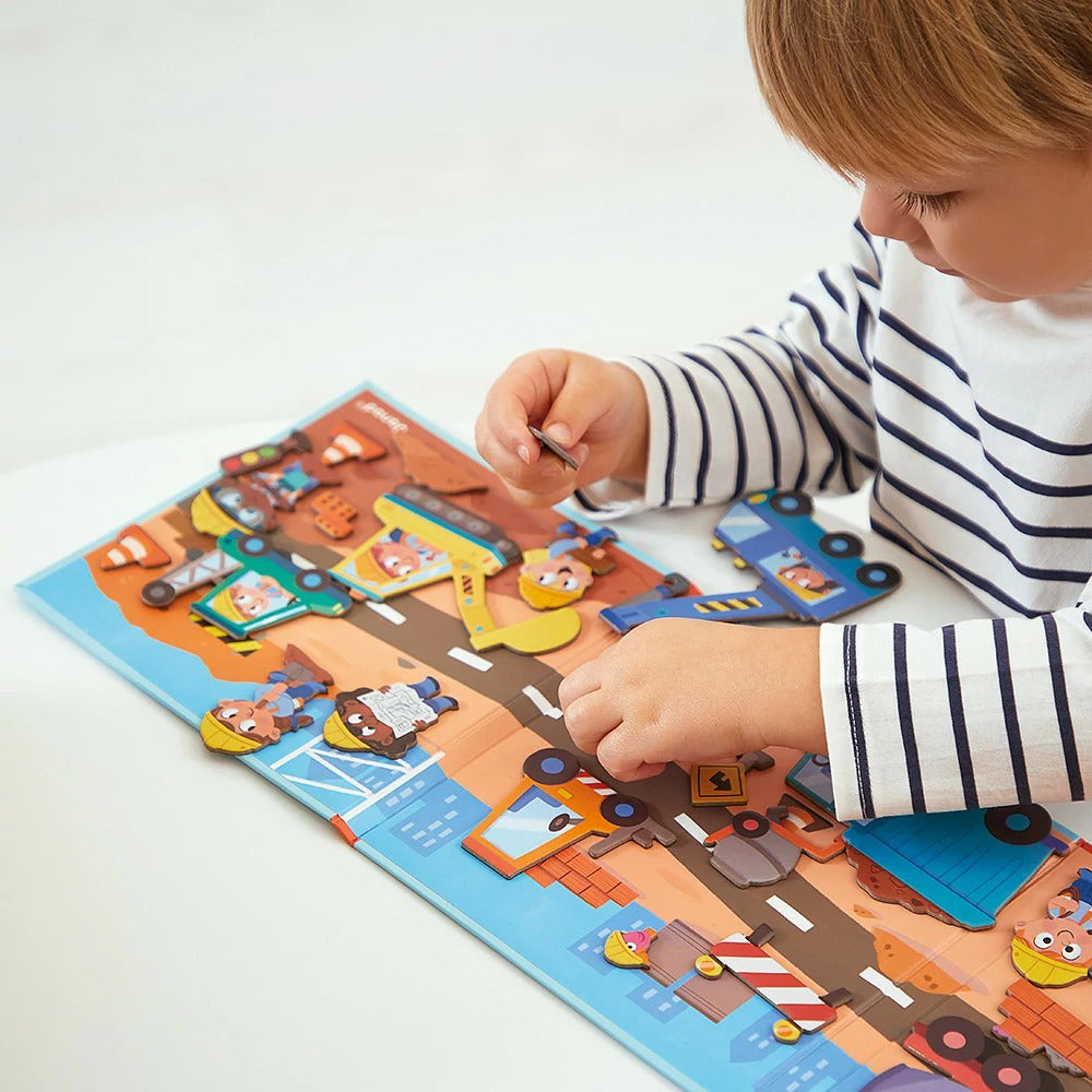 Janod® Magnetna knjiga The Building Site Janod