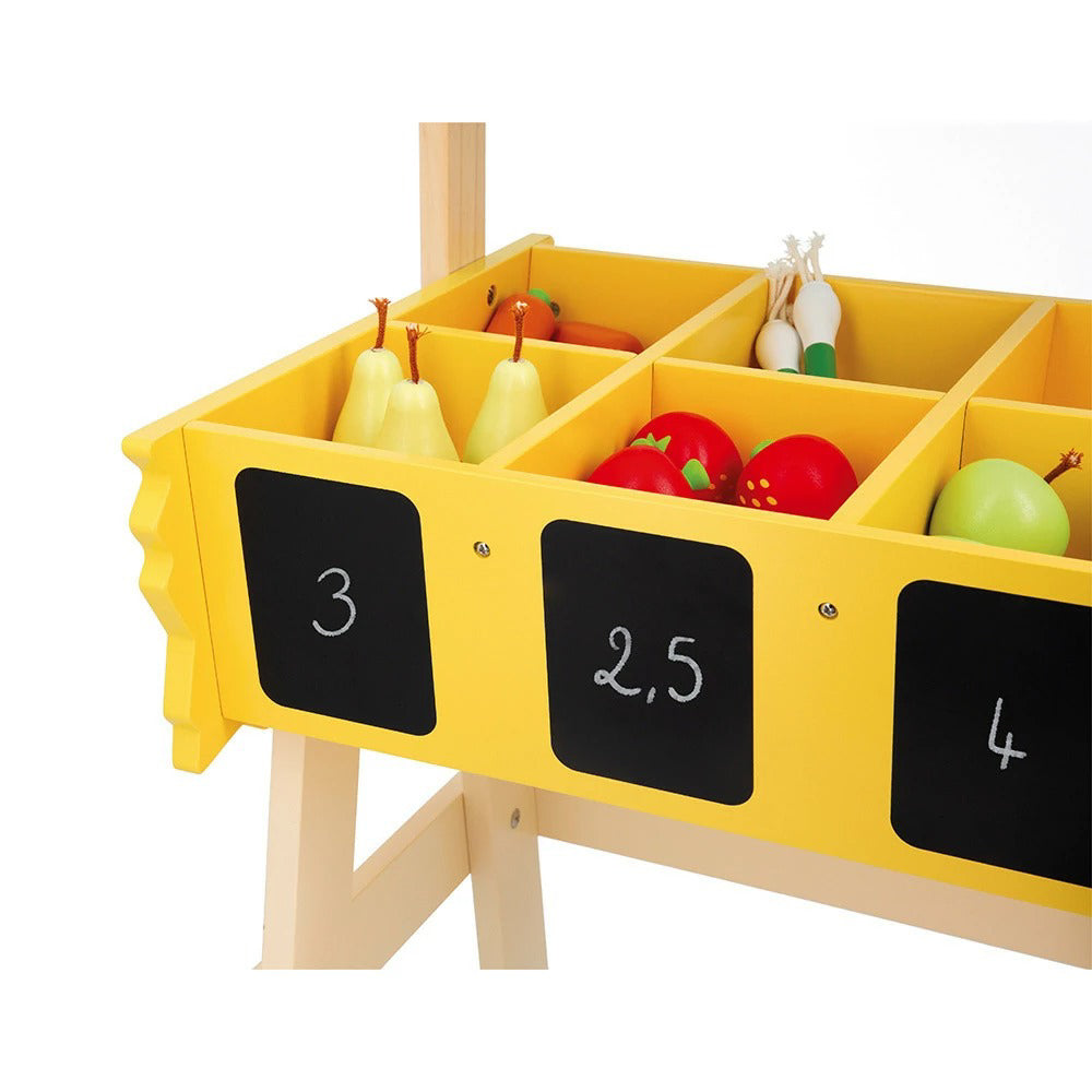 Janod® Lesena stojnica s sadjem in zelenjavo Janod