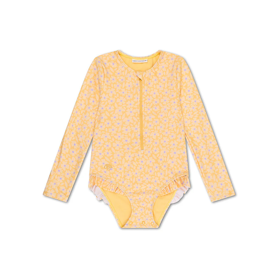 Swim Essentials® Otroške enodelne kopalke Yellow Flowers Swim Essentials