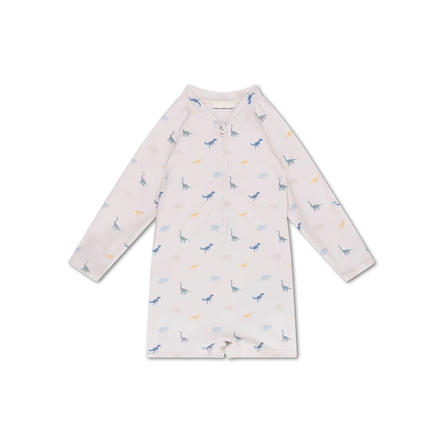 Swim Essentials® Otroške enodelne kopalke z rokavi Dino Swim Essentials