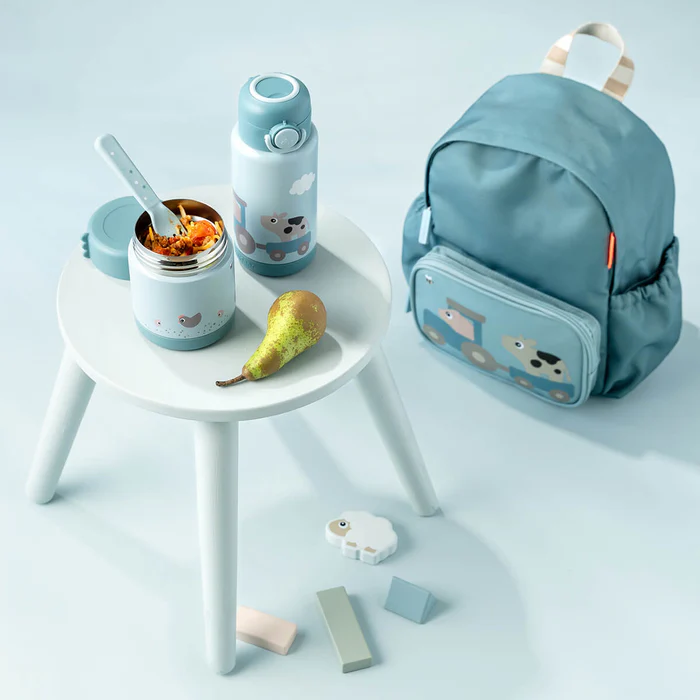 Done by Deer® Termo posodica za hrano 300ml Tiny Farm Blue Done by Deer