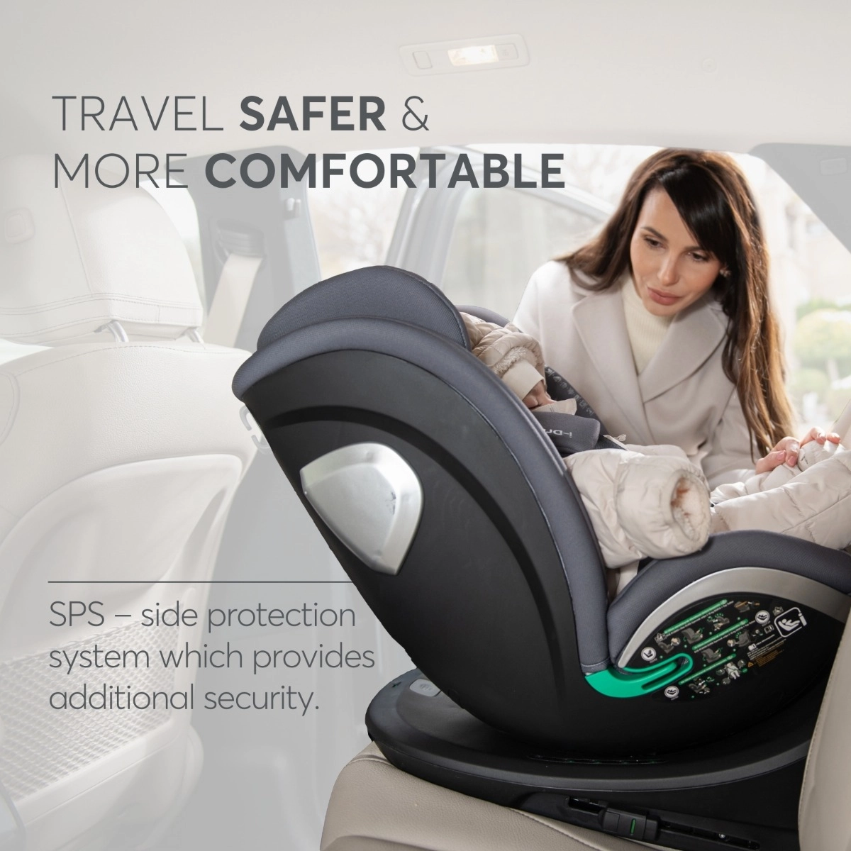 KikkaBoo® Otroški avtosedež 360° i-Drive i-SIZE (40-150 cm) Black KikkaBoo