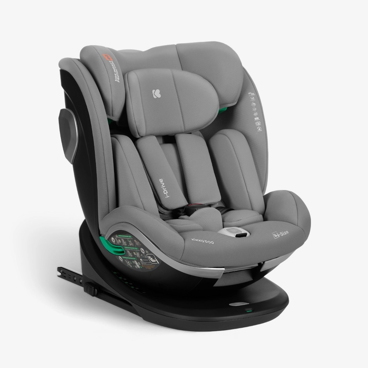 KikkaBoo® Otroški avtosedež 360° i-Drive i-SIZE (40-150 cm) Light Grey KikkaBoo