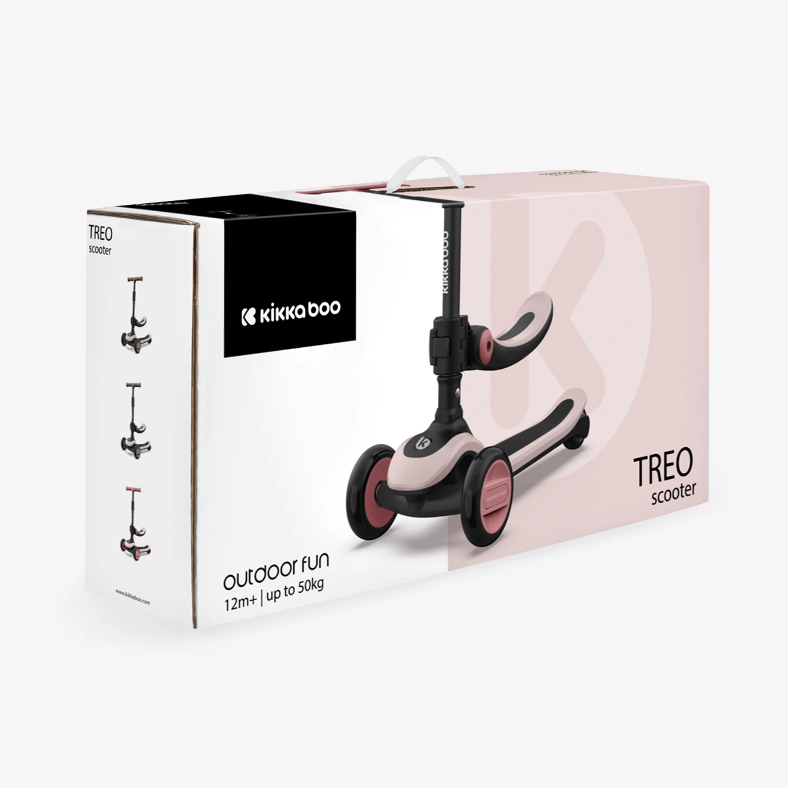 KikkaBoo® Otroški poganjalec/skiro 2v1 Treo Pink KikkaBoo