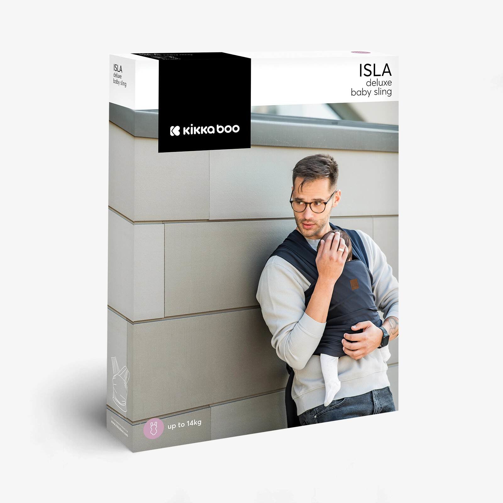 KikkaBoo® Nosilka wrap Isla Dark Grey KikkaBoo