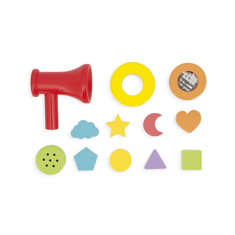 Janod® Senzorična lesena kocka Janod