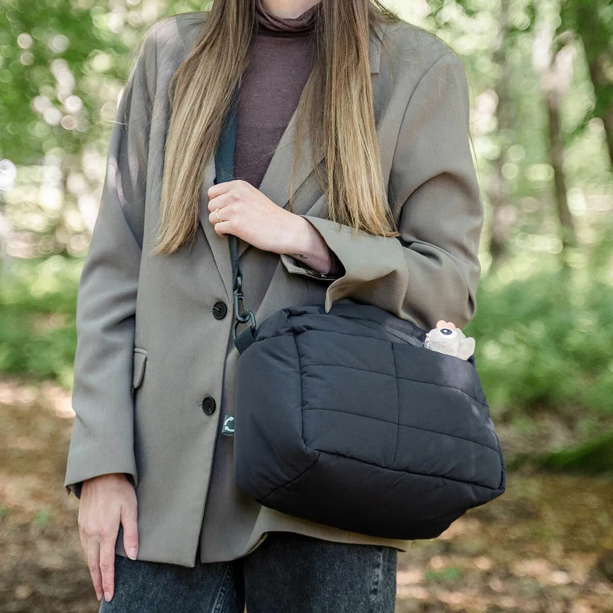 Done by Deer® Torba za voziček Quilted Black Done by Deer