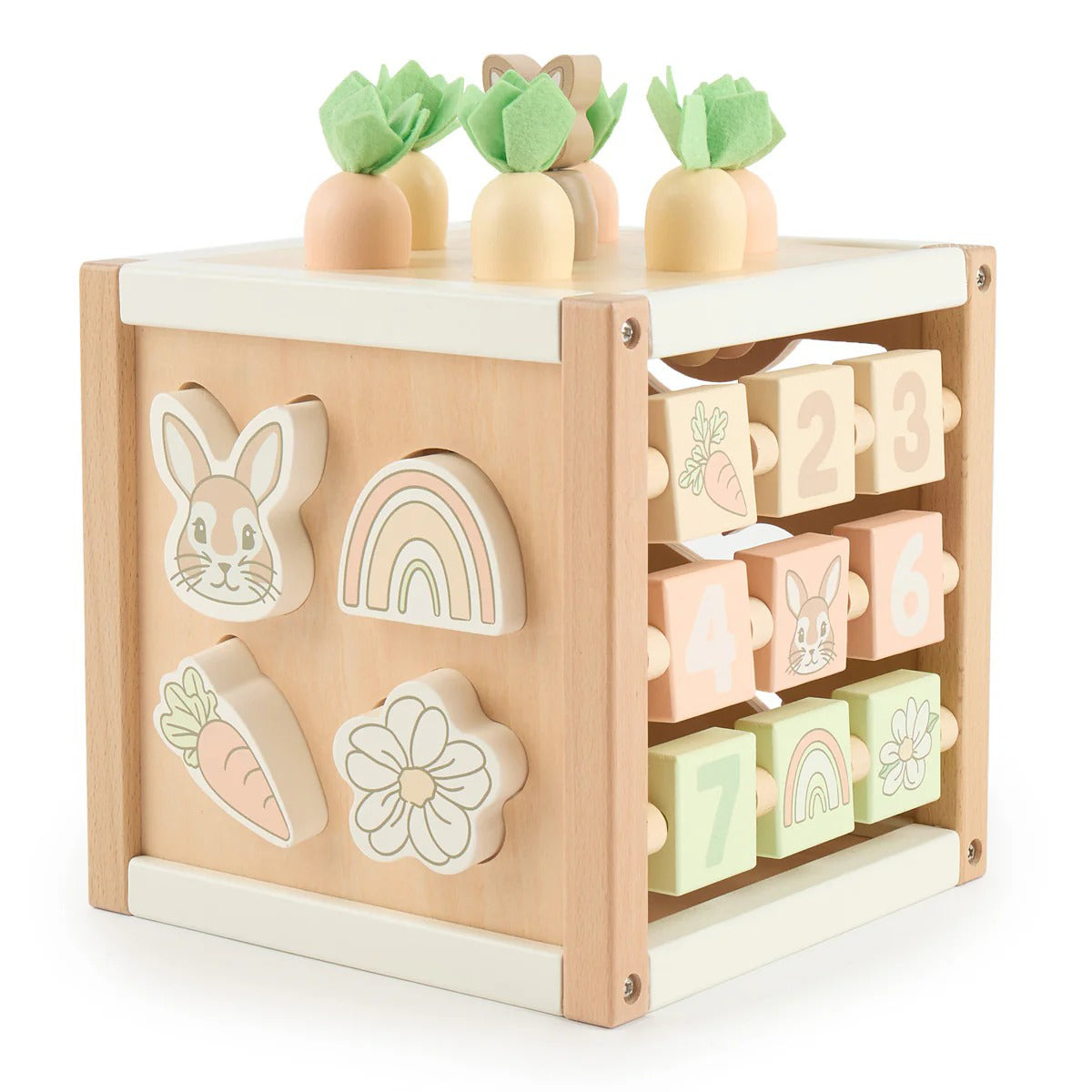 Bieco® Lesena aktivnostna kocka Rabbit Fine Bieco