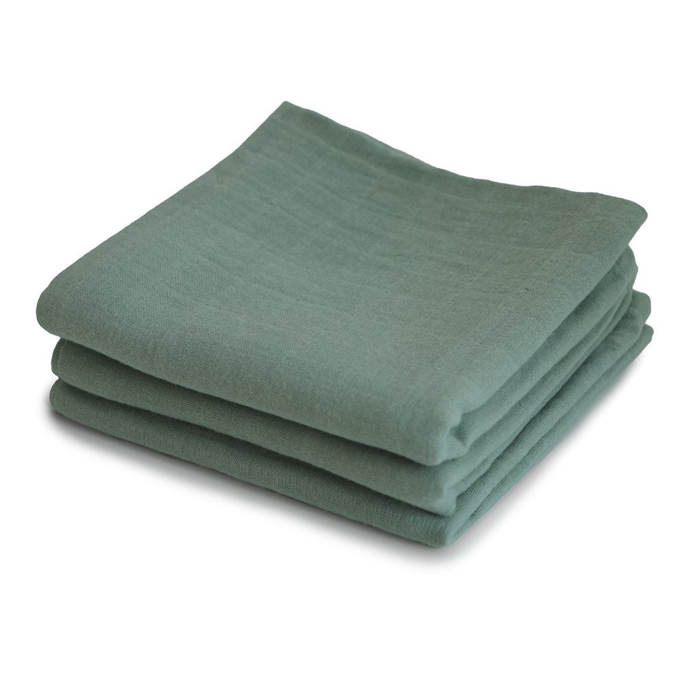 Mushie® Set treh tetra pleničk Roman Green 60x60 Mushie