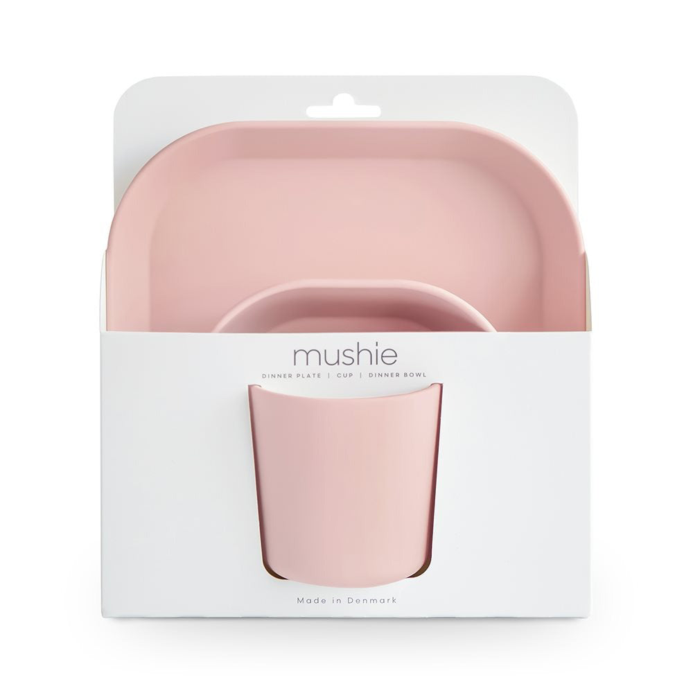 Mushie® Set za hranjenje 3 kos Blush Mushie