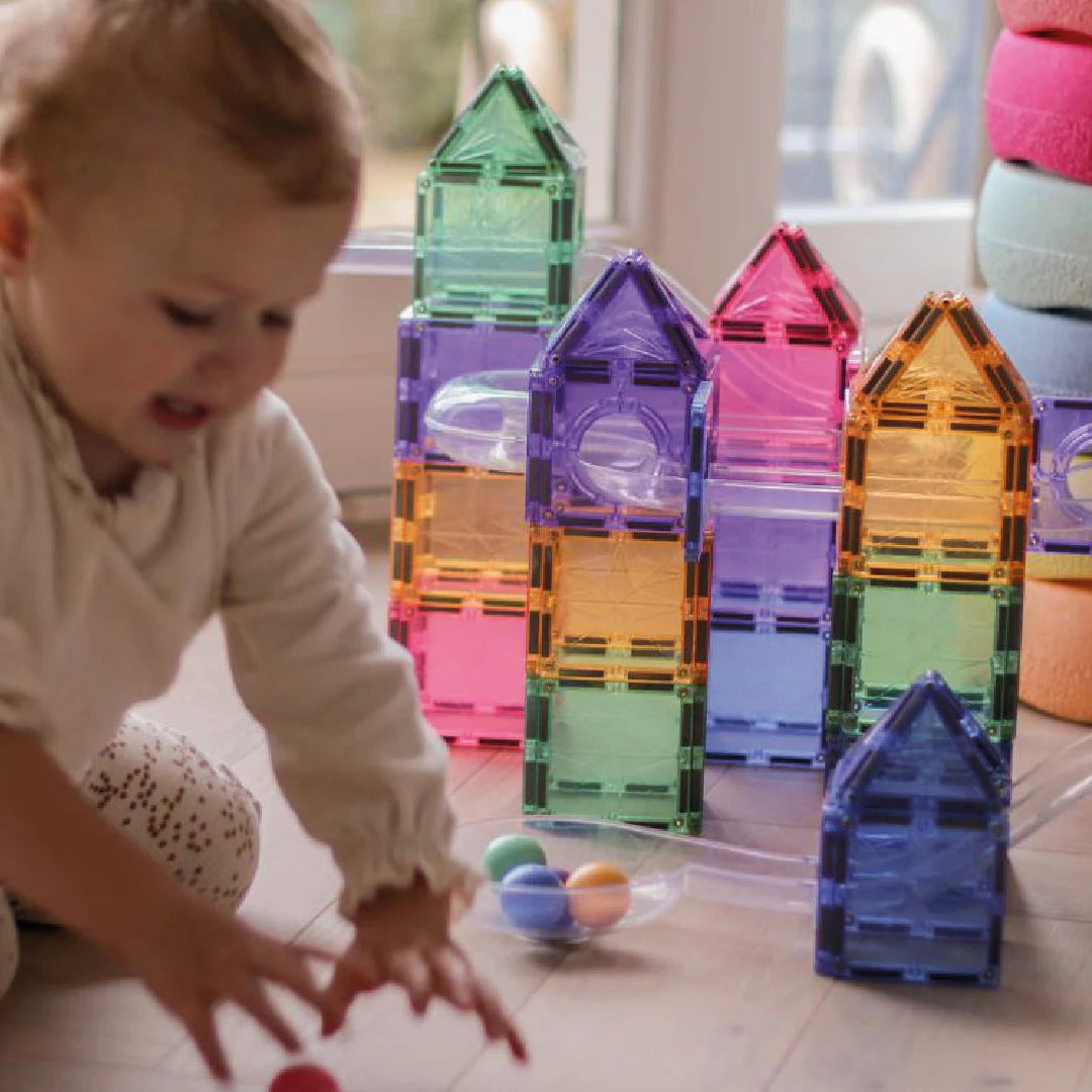 Cleverclixx® Magnetne ploščice Ball Run Clever Pack Pastel 110 kos Cleverclixx