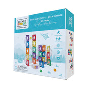 Cleverclixx® Magnetne ploščice Ball Run Compact Pack Intense 60 kos Cleverclixx