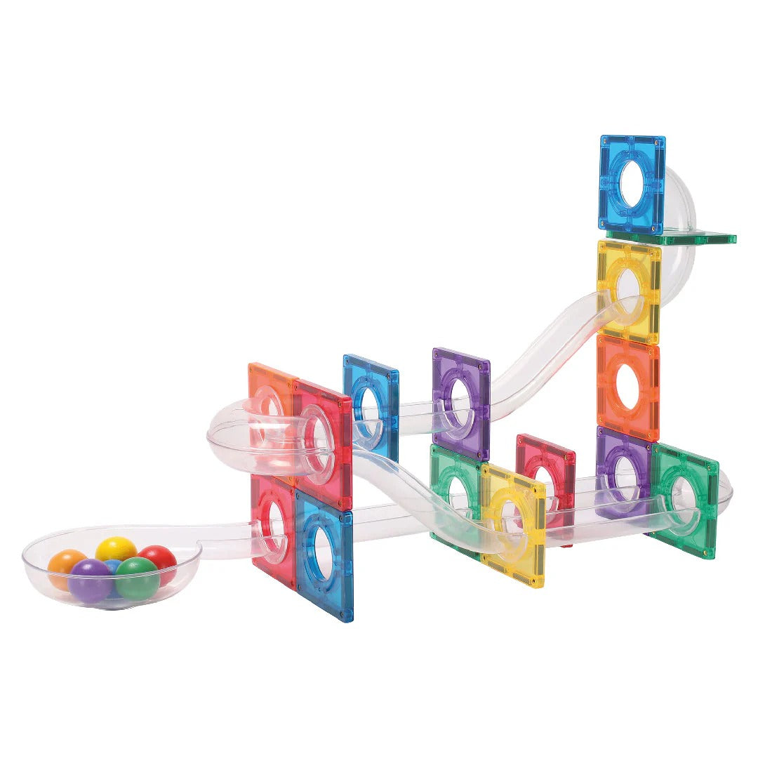 Cleverclixx® Magnetne ploščice Ball Run Compact Pack Intense 60 kos Cleverclixx