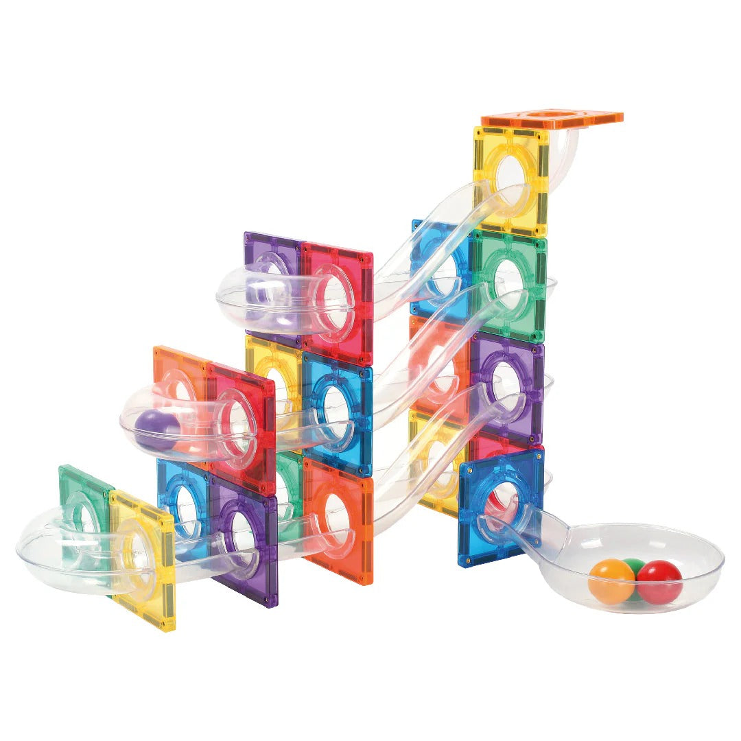 Cleverclixx® Magnetne ploščice Ball Run Compact Pack Intense 60 kos Cleverclixx