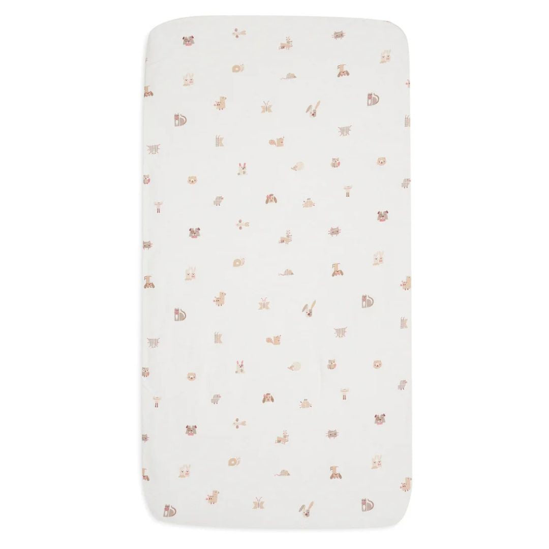 Jollein® Bombažna rjuha 60x120cm Animal Friends