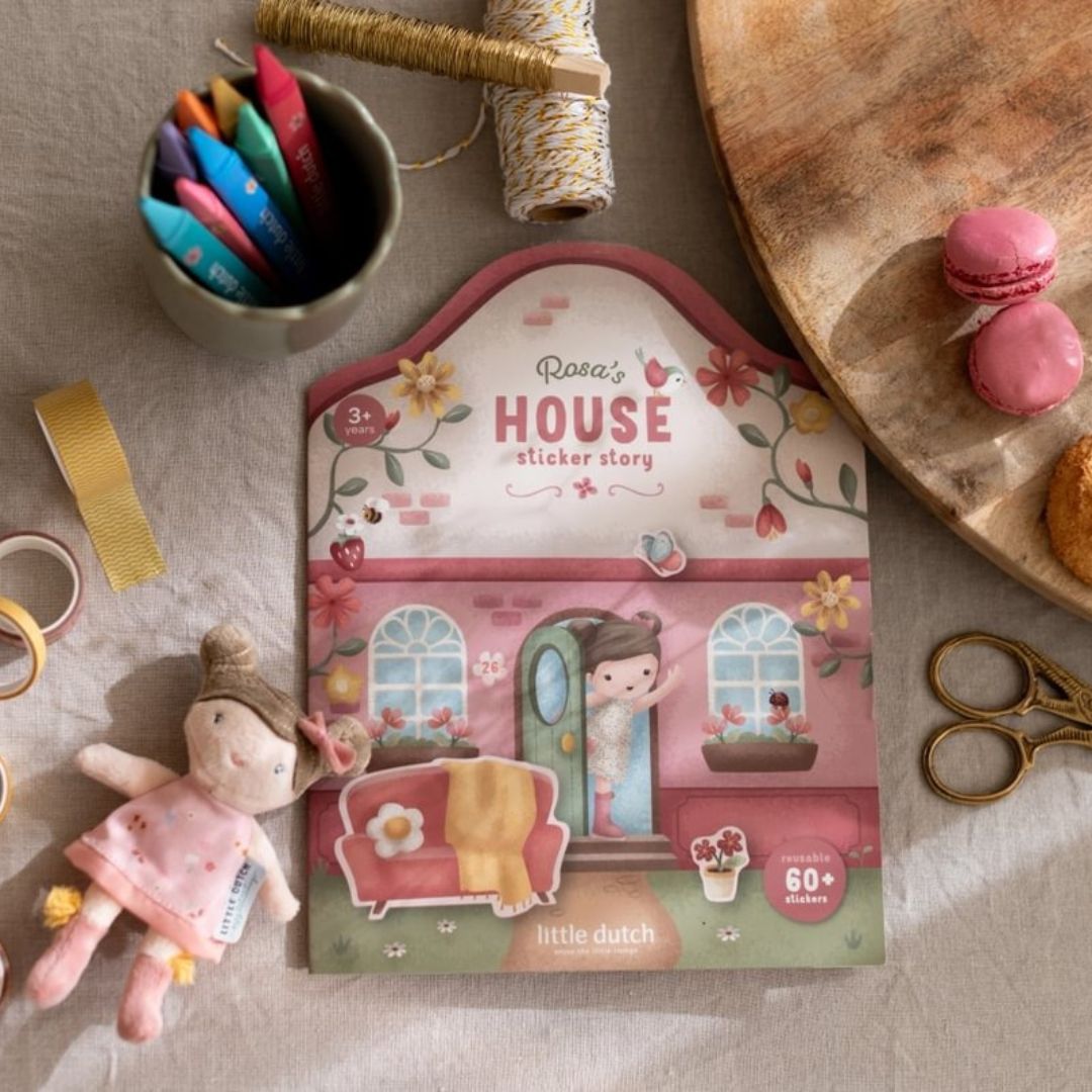 Little Dutch® Knjižica z nalepkami za večkratno uporabo Rosa & Friends Little Dutch