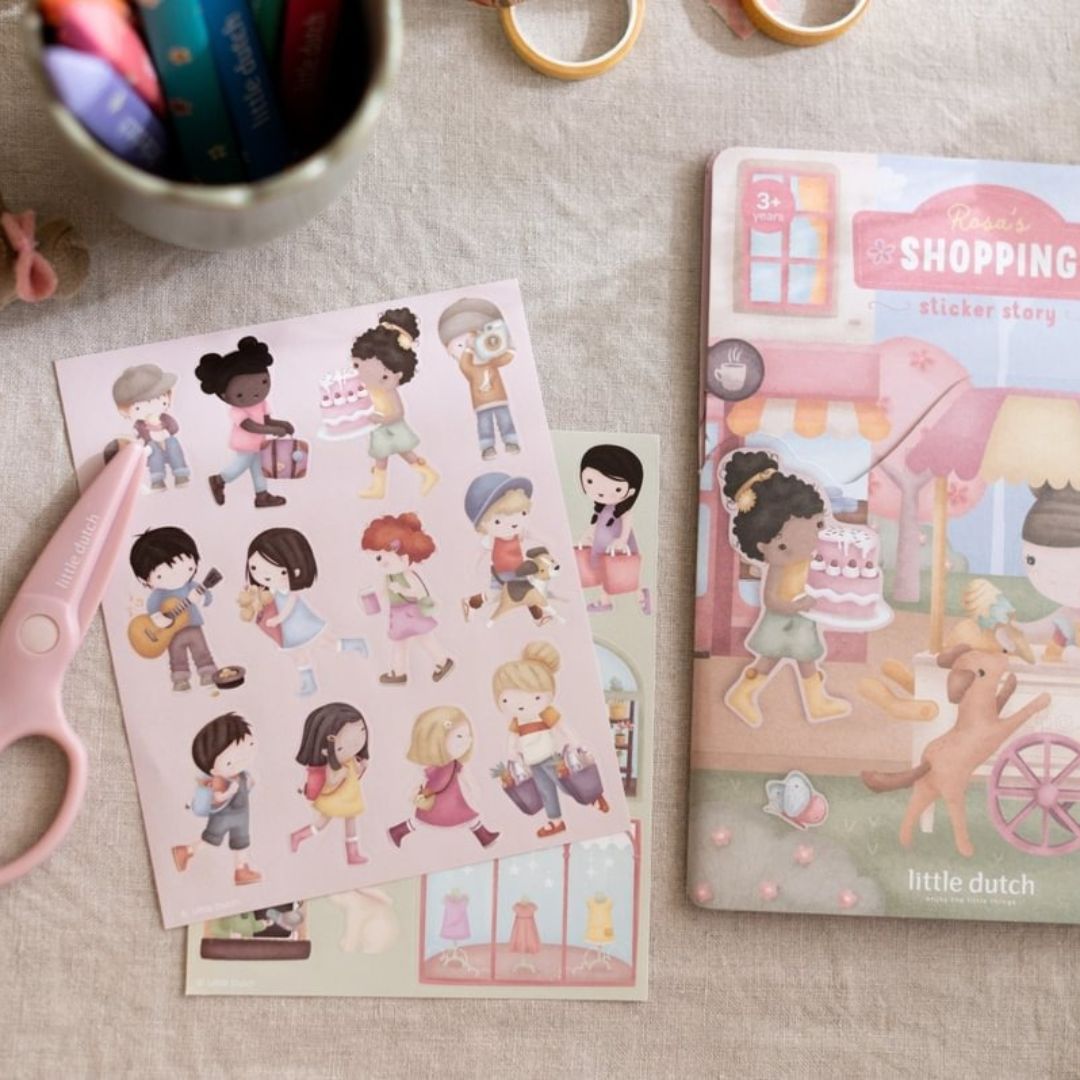Little Dutch® Knjiga z nalepkami Rosa & Friends Little Dutch